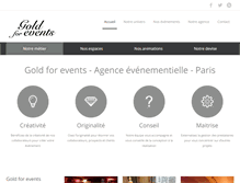 Tablet Screenshot of goldforevents.com
